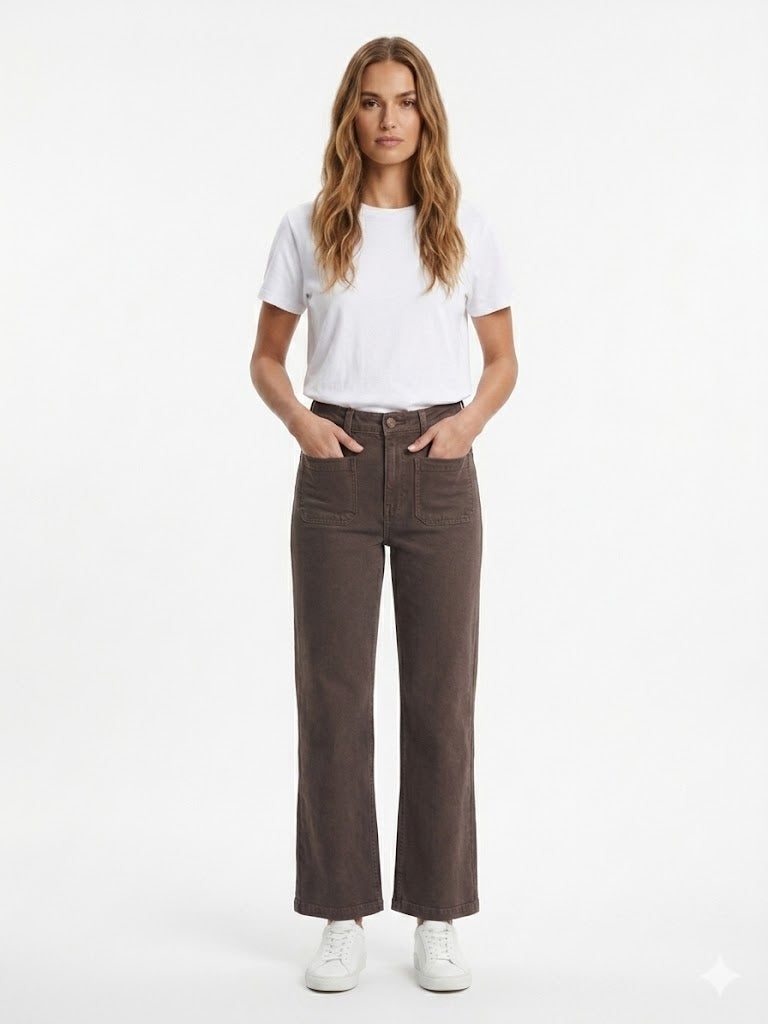 Straight Patch Pocket Earth