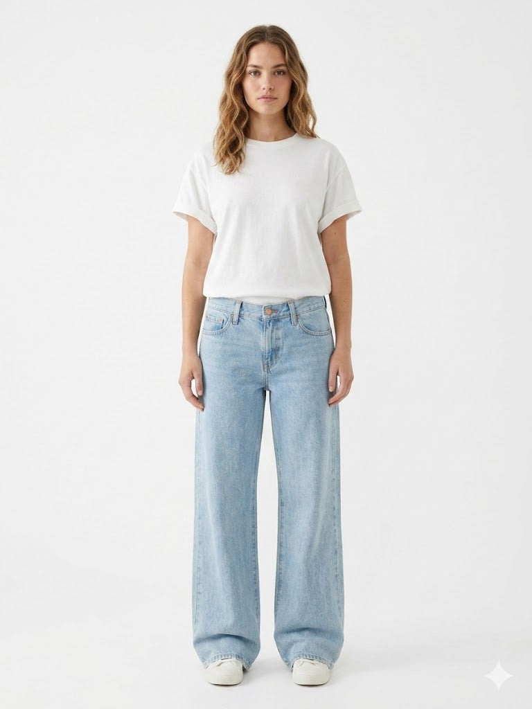 Wide Leg Low Rise Chili