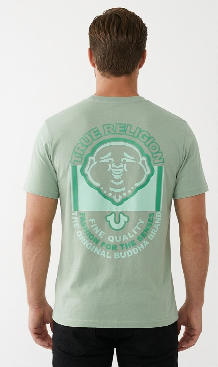 True Religion Tee Buddha Green