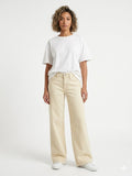 Low Rise Wide Leg Ecru