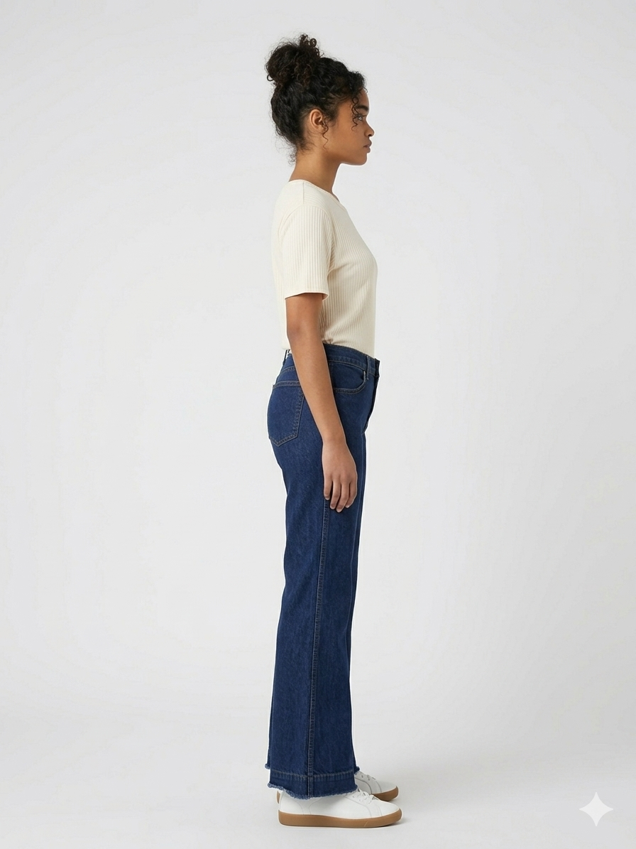 70s Low Rise Flare Bell Indigo