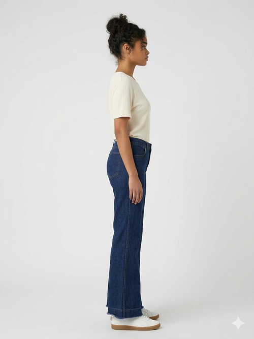 70s Low Rise Flare Bell Indigo