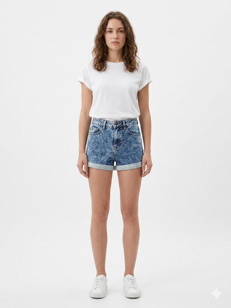 Mom Short Acid Wash