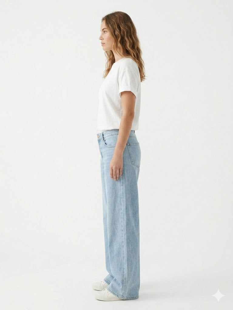 Wide Leg Low Rise Chili
