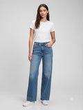 Mid Rise Wide Leg Mid