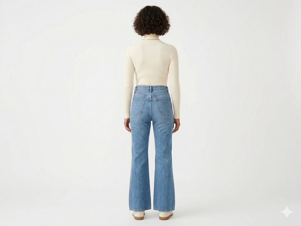 Super High Rise Flare Dutch Blue
