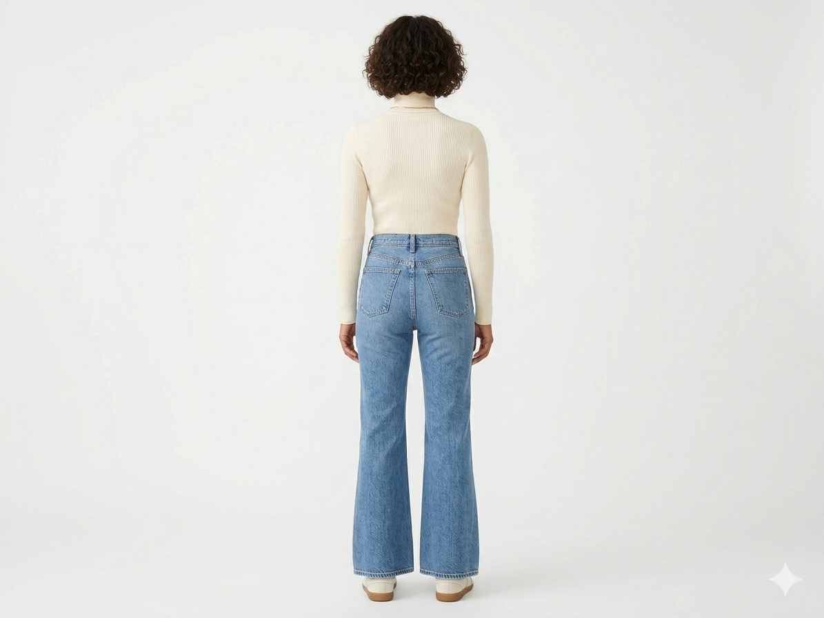 Super High Rise Flare Dutch Blue