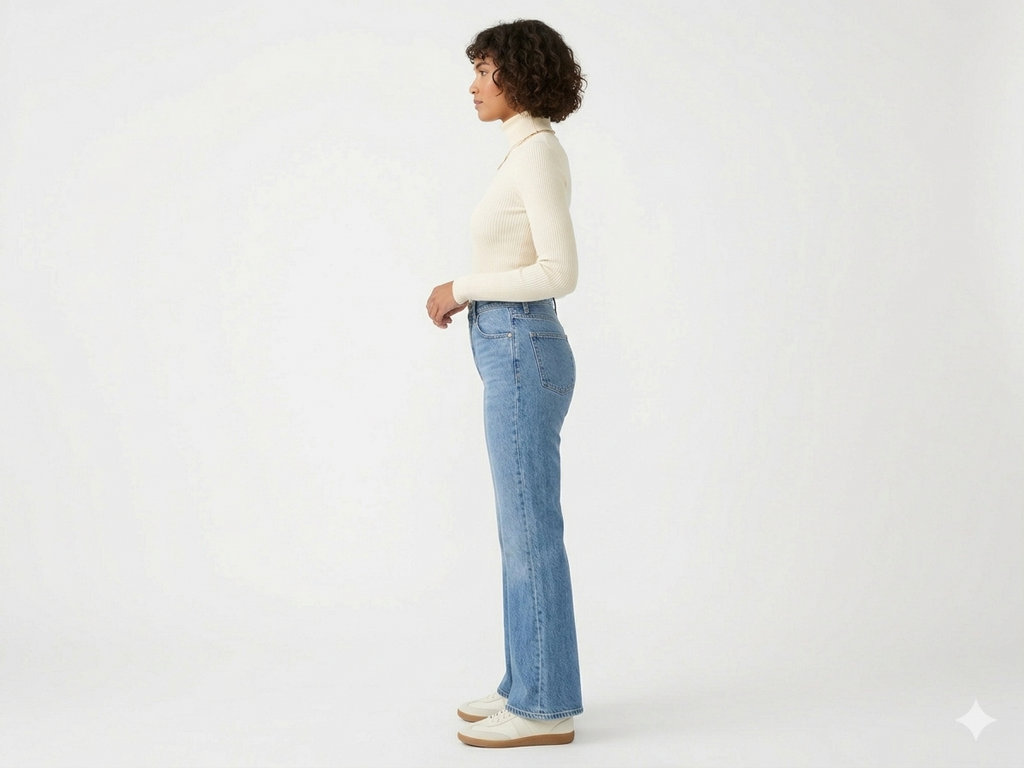 Super High Rise Flare Dutch Blue