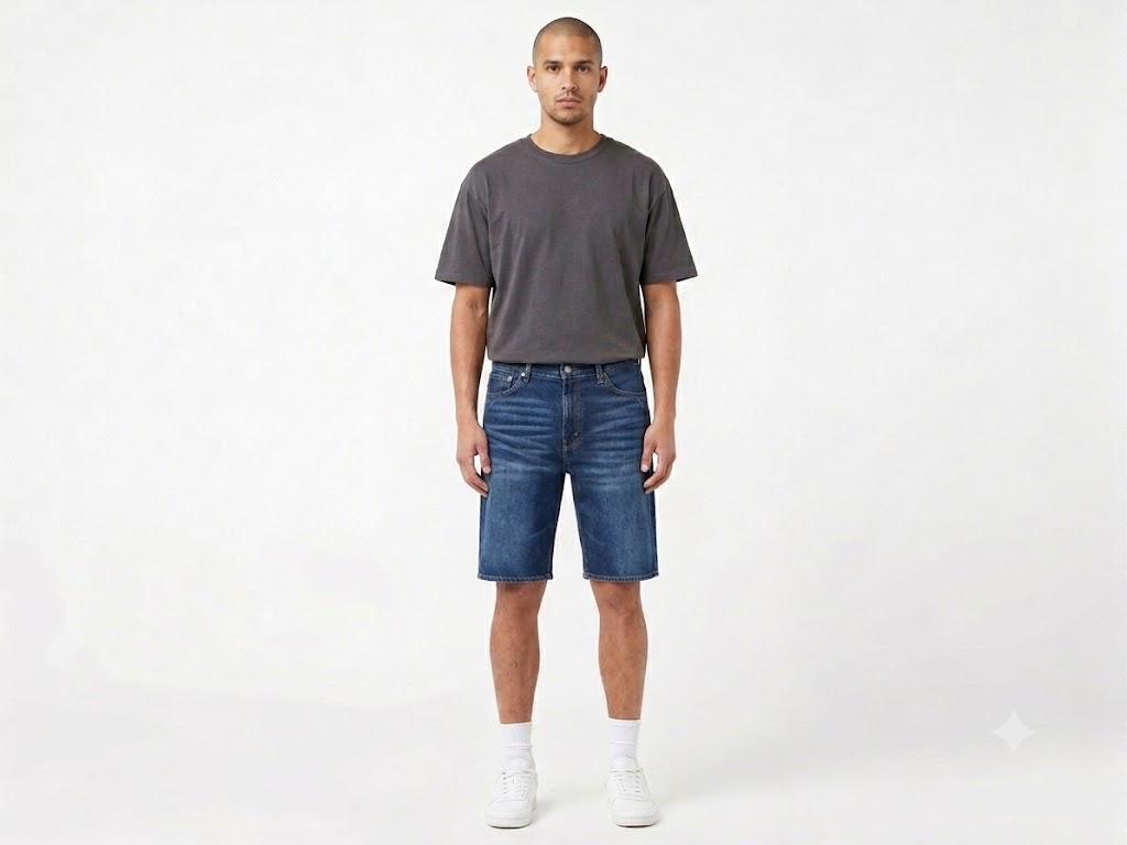Short Slim Straight Destructed
