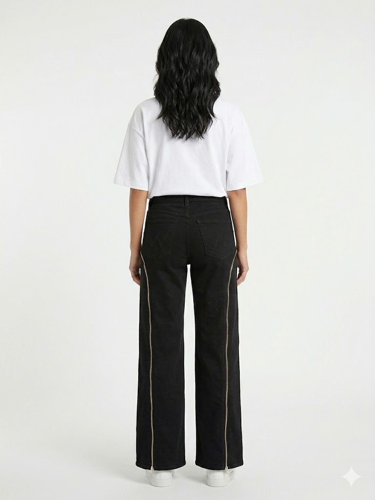 Wide Leg Fastener Black