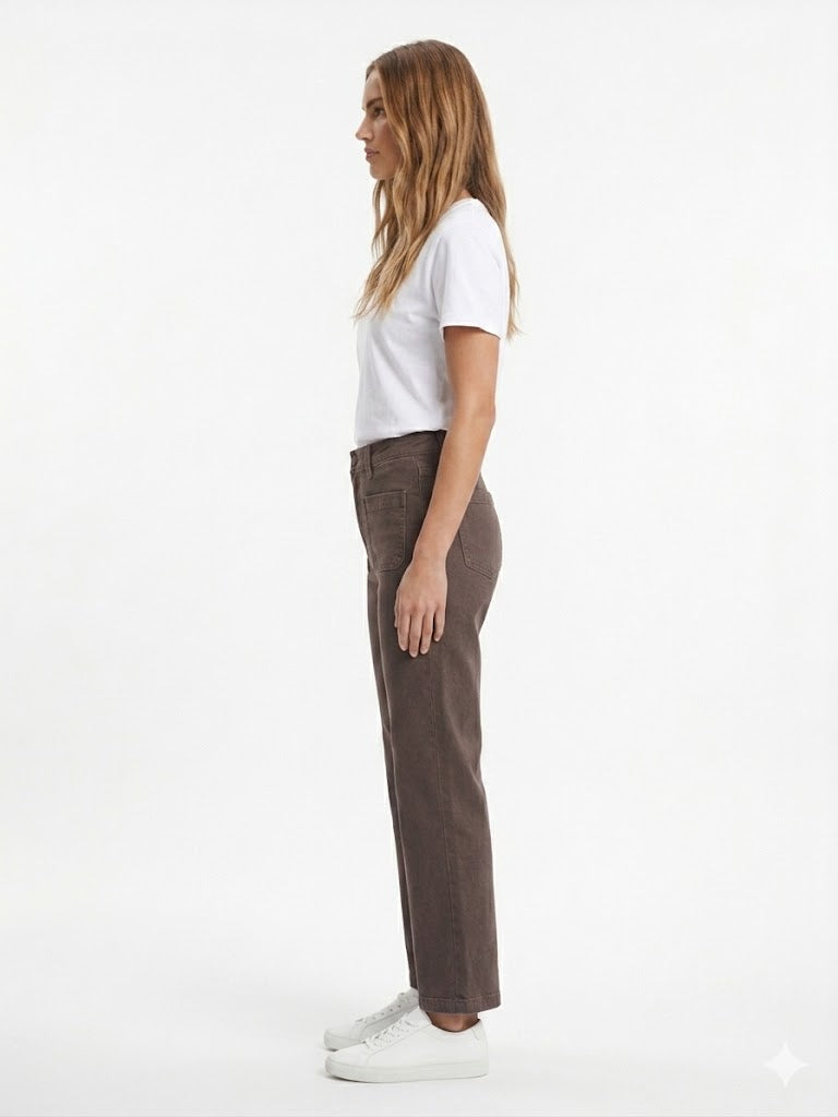 Straight Patch Pocket Earth