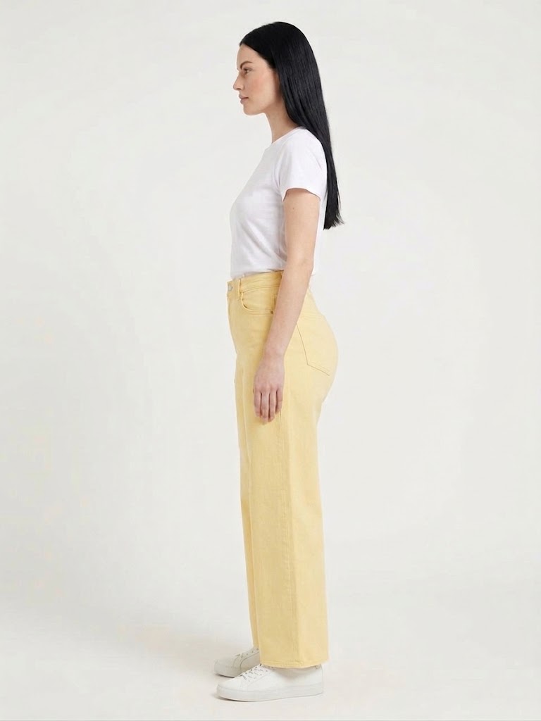 Wide Leg Butter Yellow