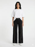 Wide Leg Fastener Black