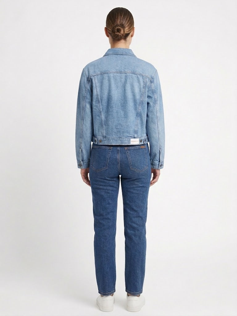 Denim Cropped Jacket CK