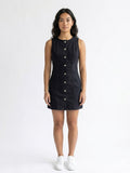 Denim Night Front Midi Dress