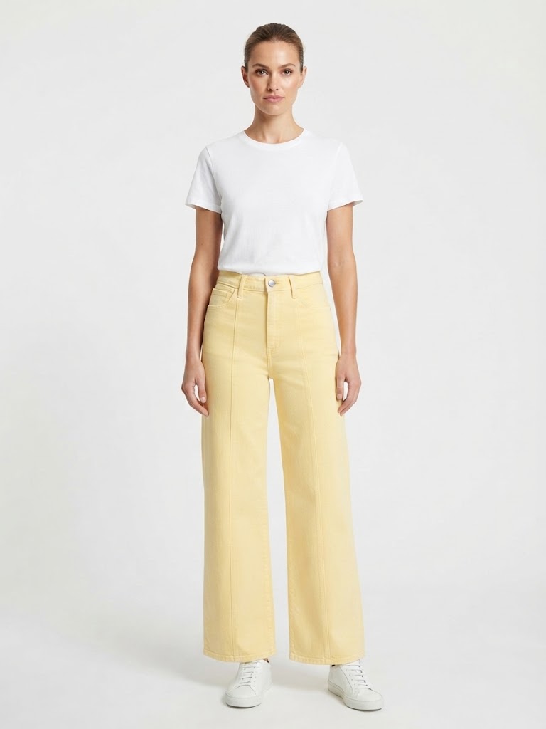 Wide Leg Light Yellow