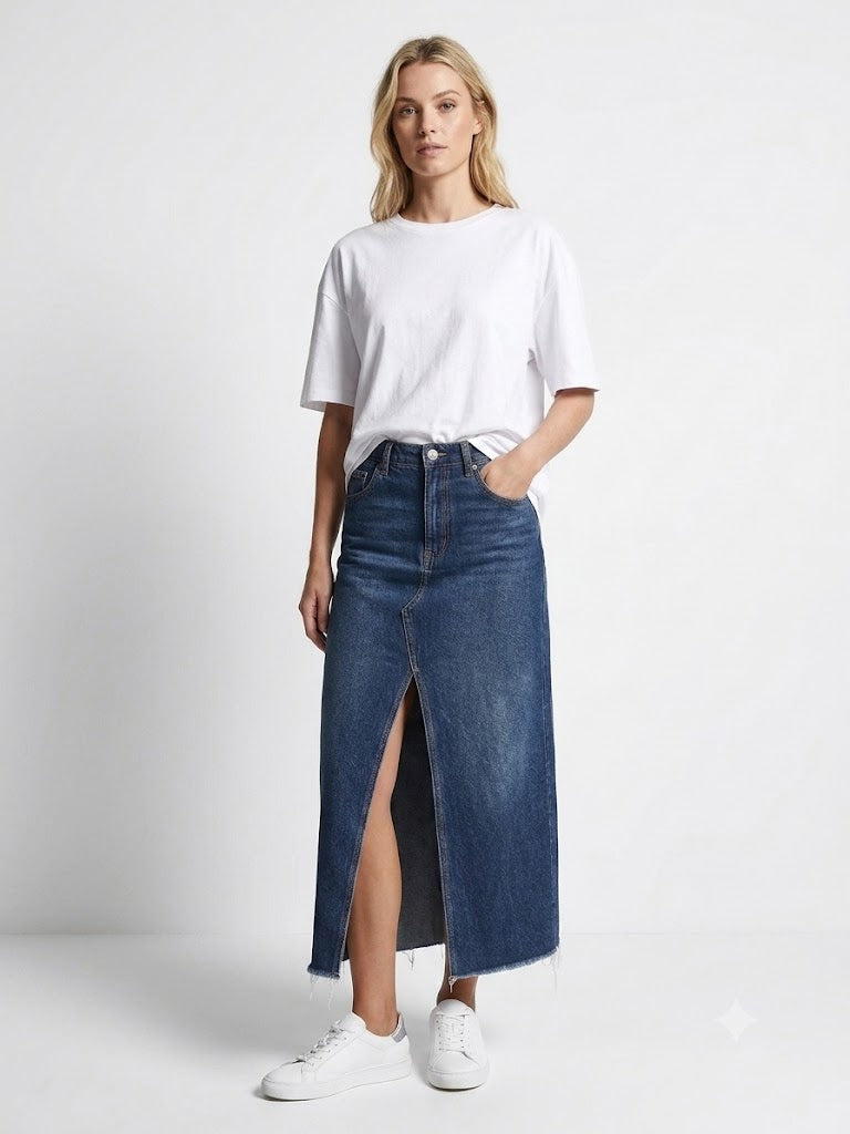 Denim Skirt Indigo