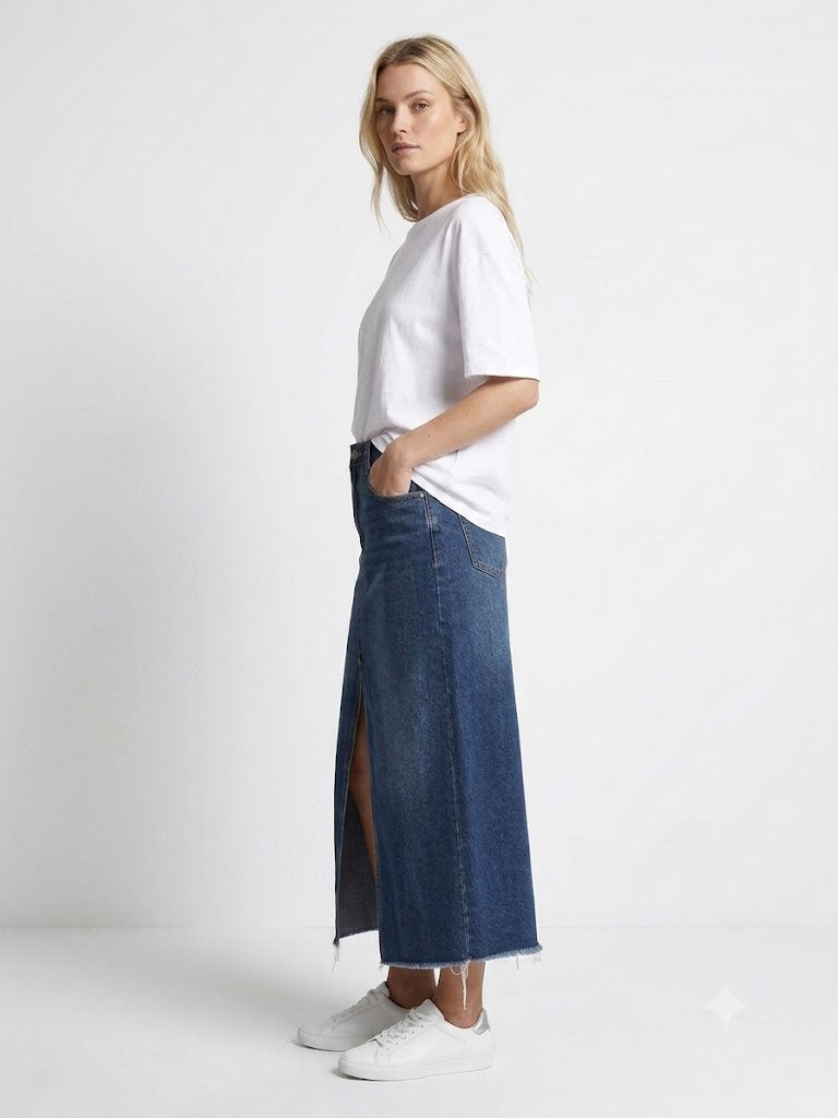 Denim Skirt Indigo