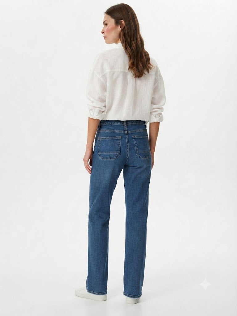 Mid Rise Straight Pocket
