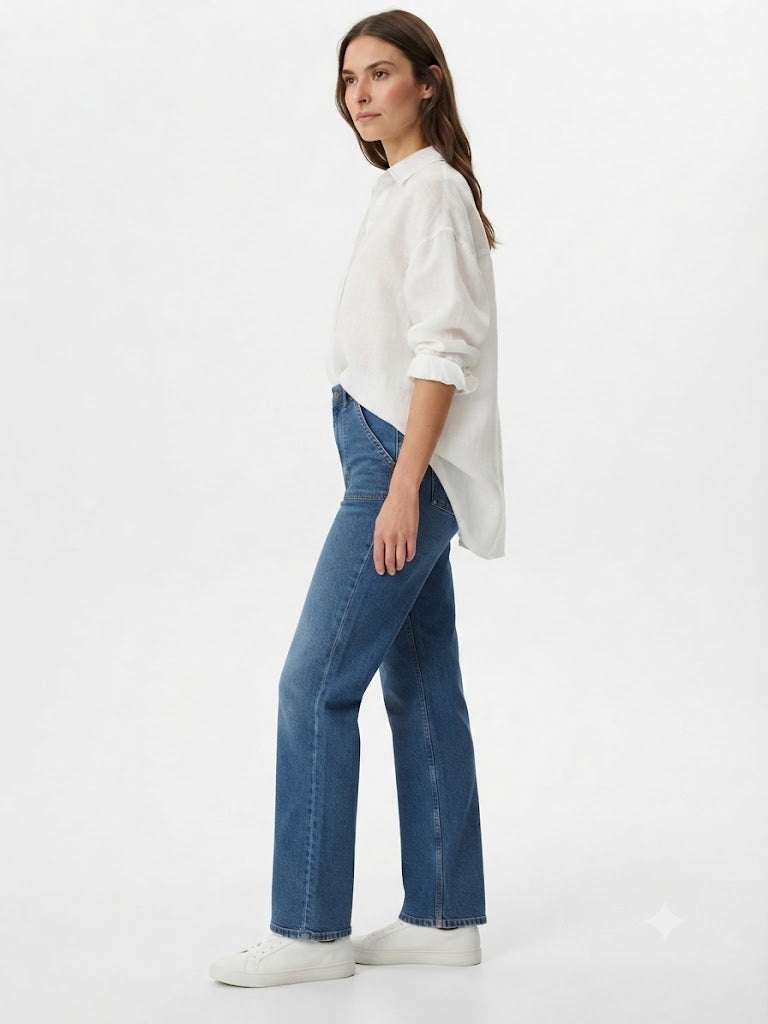 Mid Rise Straight Pocket
