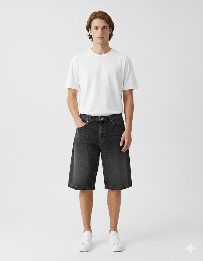Baggy Jort Black